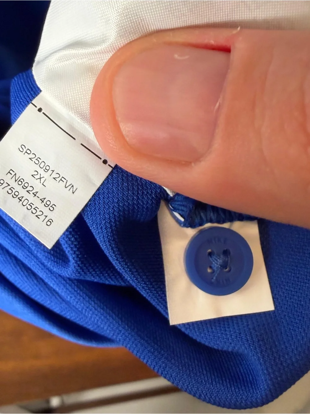 Nike Jordan Dri-FIT Victory Coaches Polo Men XXL Game Royal Blue NWT FN6924-495